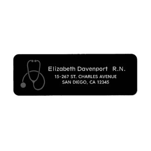 Stilvolle Gray Stethoscope Illustration auf Black