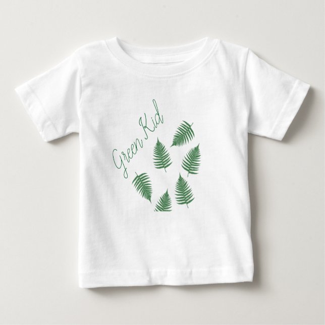 Stilvolle Green Kid Lucky Fern Baby Skirt Bodysuit Baby T-shirt (Vorderseite)