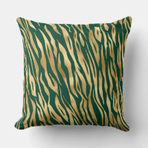 Stilvolle Green und Gold Wild Tiger Stripes Safari