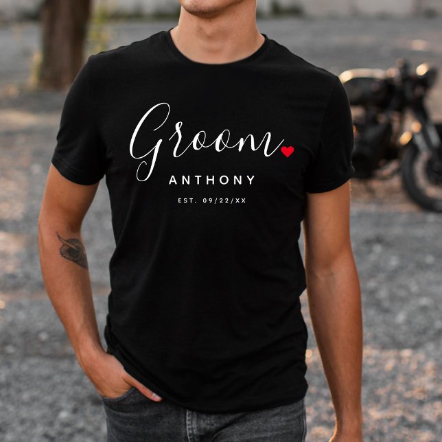 Stilvolle Groom Wedding T-Shirt (Von Creator hochgeladen)