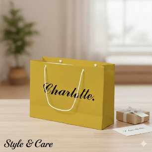 Stilvolle große personalisierte Geschenktasche mit Geschenktüte