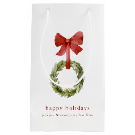 Stilvolle Grün Weihnachts-Wreath Red Bow Kleine Geschenktüte