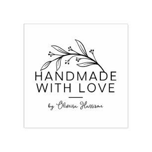 Stilvolle Grünanlage Personalisiert handgefertigt Gummistempel