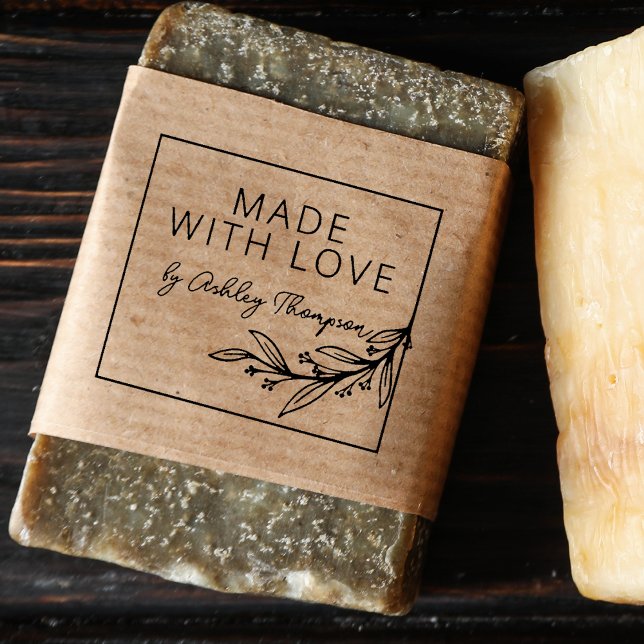 Stilvolle Grünanlage Personalisiert handgefertigt Gummistempel (Stylish Greenery Personalized Handmade By Rubber Stamp)