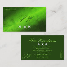 Stilvolle Grüne Karo-Karo-Initialen aus Marmor