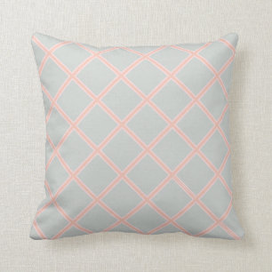 Stilvolle grüne rosa orange geometrische Schablon Kissen