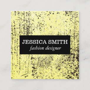 Stilvolle grunge-gelbe Textur Quadratische Visitenkarte