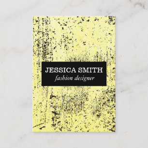 Stilvolle grunge-gelbe Textur Visitenkarte