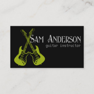 Stilvolle Guitar Calling Card Telefonnummerkarte