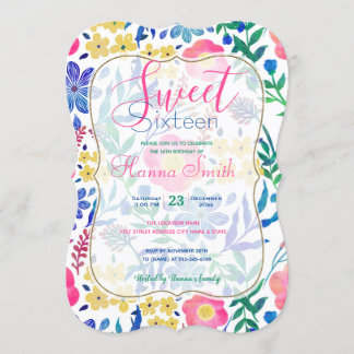 Stilvolle, gürtelrosa Blume handlackieren Einladung