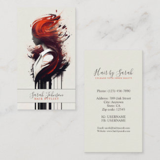 Stilvolle Hair Stylist Business Card Visitenkarte