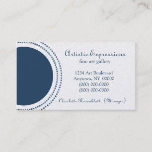 Stilvolle Half Circles Business Card, Royal Blue Visitenkarte