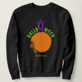Stilvolle HALLOQWEEN Afro Queen Halloween Sweatshirt