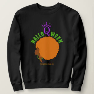 Stilvolle HALLOQWEEN Afro Queen Halloween Sweatshirt