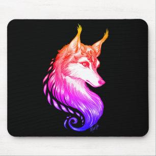 Stilvolle Hand gezeichnete Wolf-bequeme Mousepad