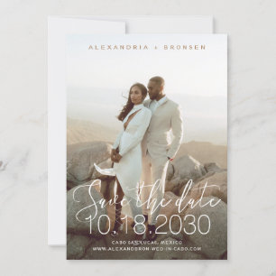 Stilvolle handgeschriebene Chic Modern Save the Da Date