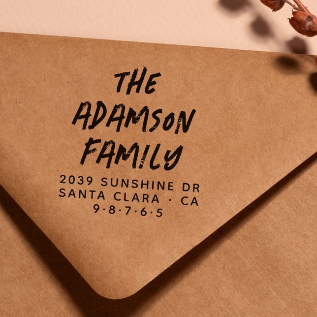 Stilvolle Handschrift Name Moderne Rücksendeadress Gummistempel (Von Creator hochgeladen)