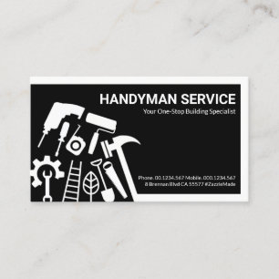 Stilvolle Handyman Tools Border Visitenkarte