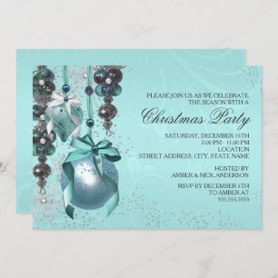 Stilvolle Hanging Ornaments Weihnachtsfest Party E Einladung