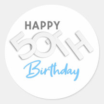 Stilvolle Happy 50. Geburtstagstypografie