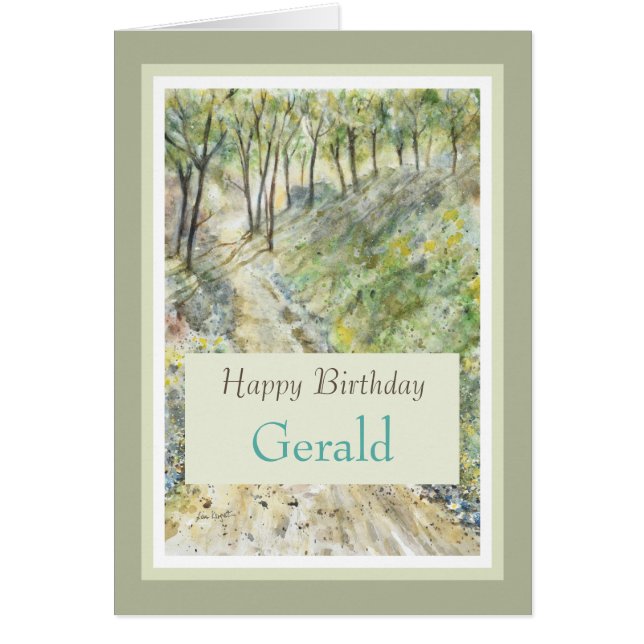 Stilvolle Happy Birthday Personalize Name Card (Vorne)