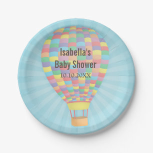 Stilvolle Heißluft-Ballon-Babyparty-Versorgungen Pappteller