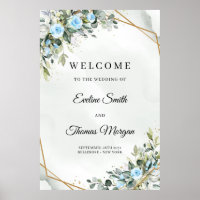 Stilvolle hellblaue Rose Grüne Hochzeit