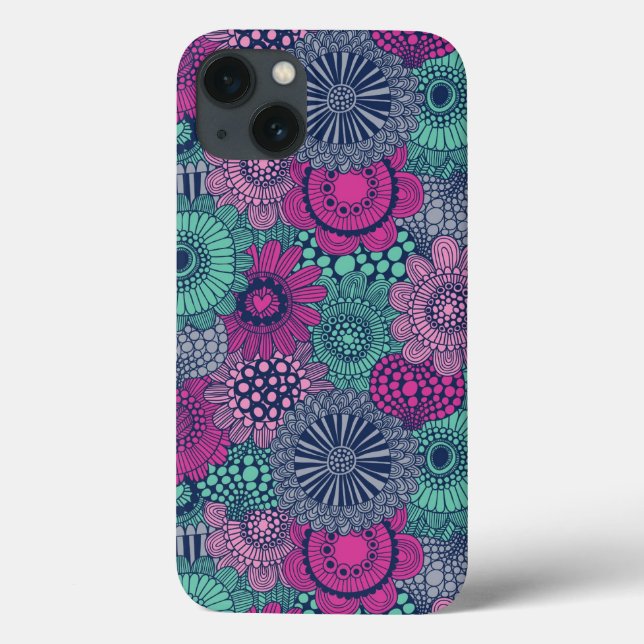 Stilvolle, helle Gestaltung wunderschöner Blume Case-Mate iPhone Hülle (Rückseite)