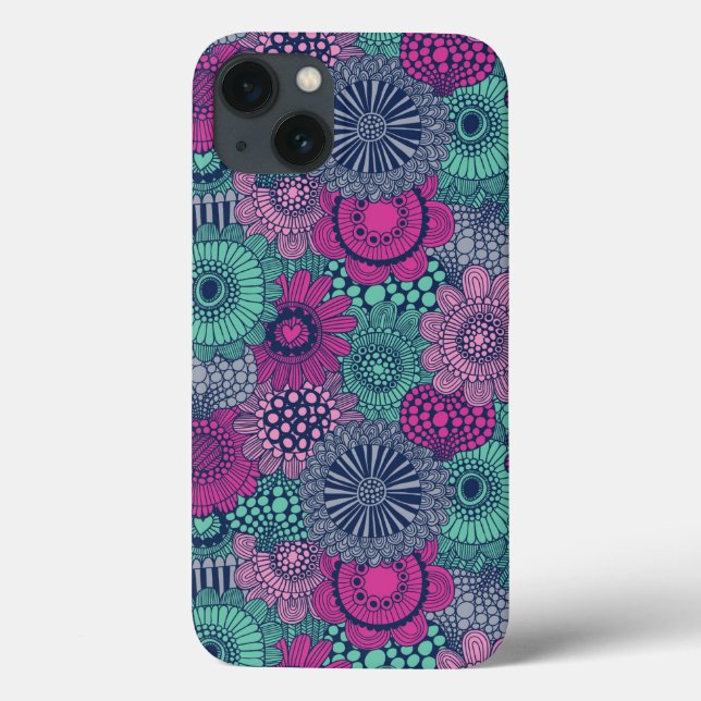 Stilvolle, helle Gestaltung wunderschöner Blume Case-Mate iPhone Hülle (Rückseite)
