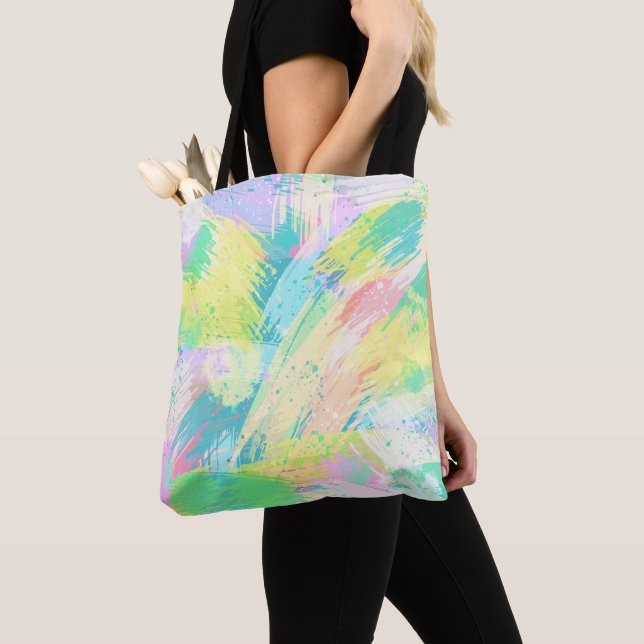 Stilvolle, helle Pastellfarben Abstrakte Kunst (Von Nahem)