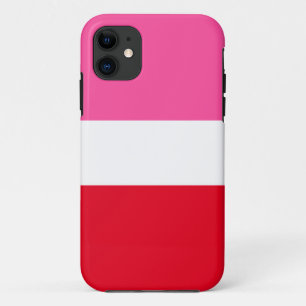 Stilvolle, helle Sporty Wide Pink Red White Stripe Case-Mate iPhone Hülle