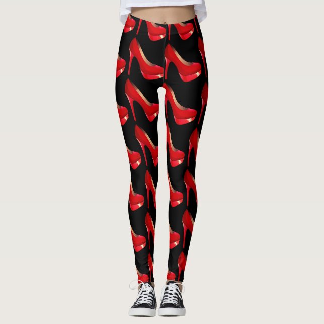 Stilvolle High Heel Leggings (Vorderseite)