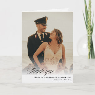 Stilvolle Hochzeit Blanko innen Dankeschön Karte