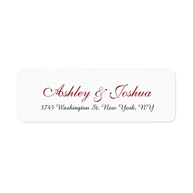 Stilvolle Hochzeit Chic Handwriting Red White Eleg (Vorne)