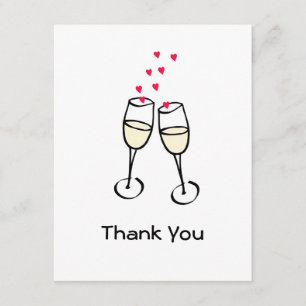 Stilvolle Hochzeit danken Ihnen flache Karte