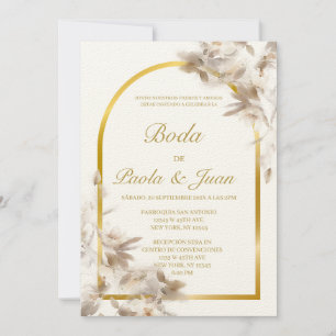 Stilvolle Hochzeit laden auf Spanisch ein Einladung