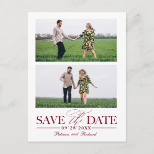Stilvolle Hochzeit Save The Date 2 Foto Postkarte