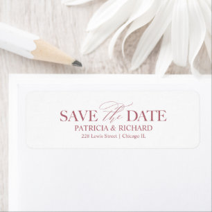 Stilvolle Hochzeit Save The Date Rücksendeadresse