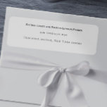 Stilvolle Hochzeit Schwarz-weiße Rücksendeadresse<br><div class="desc">Stilvolles Hochzeitstil-Schwarz-weiße Rücksendeadresse-Label für Ihre Hochzeitsbriefe</div>