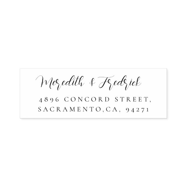 Stilvolle Hochzeitsskritik für die Rücksendeadress Permastempel (Design)