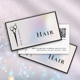 Stilvolle Holographic Hair Stylist-Schere Visitenkarte