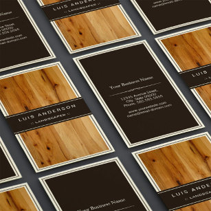 Stilvolle Holztextur Modernes Aussehen Visitenkarte