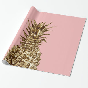 Stilvolle hübsche Ananas aus Gürtelgold und Past Geschenkpapier