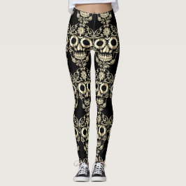 Stilvolle hübsche Schädelknochen Leggings