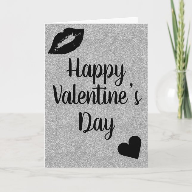 Stilvolle hübsche Valentinstag-Karte Karte (Vorderseite)