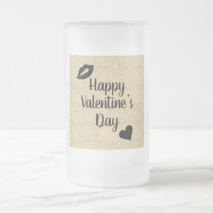 Stilvolle hübsche Valentinstag-Tasse Mattglas Bierglas