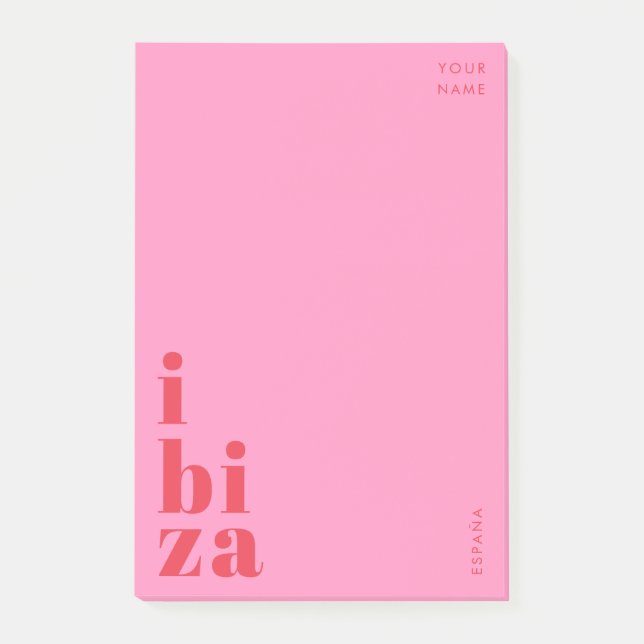 Stilvolle Ibiza Post it Sticky Notizen (Vorderseite)