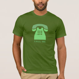 Stilvolle Iconic Green Phone Call Me all Colors Tri-Blend Shirt