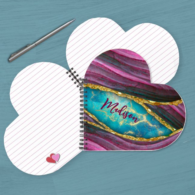 Stilvolle Imitate aus rosa Marmor Gold Glitzer Notizbuch (Von Creator hochgeladen)