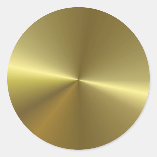 Stilvolle Imitate Gold Metallic Look Blank Templat Runder Aufkleber (Vorderseite)